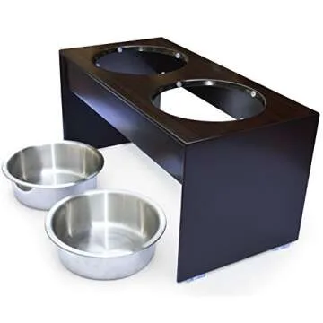 Stylish Bamboo Elevated Dog and Cat Bowls Perfect for Any Home
