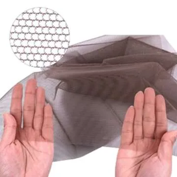 1/4 Yard Swiss Lace Net for Wig and Wig Caps Making or Lace Closure Hair Net for Repair Foundation Caps Wig Accessories (Dark Brown)