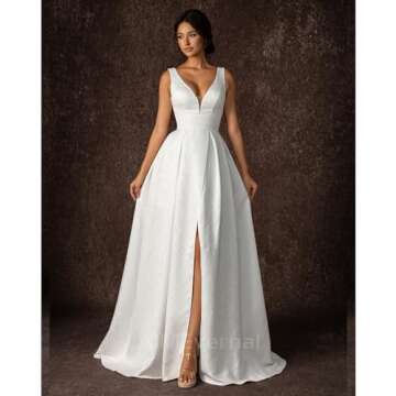 Elegant Royal Style Wedding Dress for Women, 2024 Summer