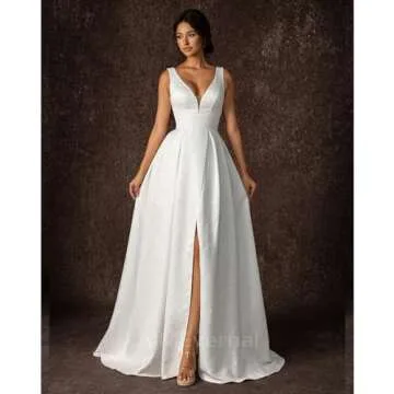 Elegant Royal Style Wedding Dress for Women, 2024 Summer