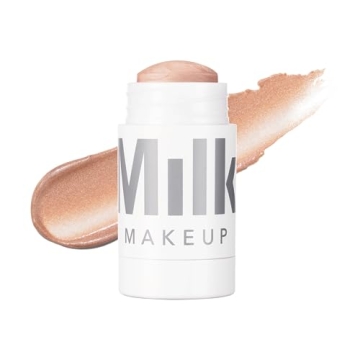 Milk Makeup Highlighter, Lit (Champagne) - 0.21 oz - Dewy Cream Highlighter Stick - Blendable & Buil...