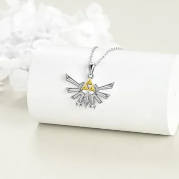 Zelda Necklace Sterling Silver Triforce Pendant Jewelry