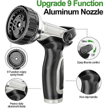 Lightweight 50ft Stainless Steel Garden Hose - Durable & Flexible