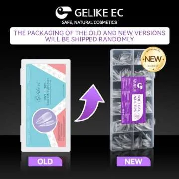 Gelike EC Soft Gel Nail Tips Kit - Long Lasting Nail Extensions, 552 Pieces