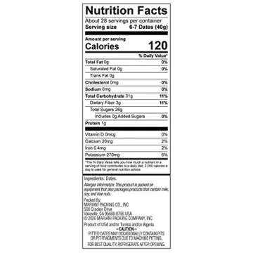 Mariani Pitted Dates 40 oz - Gluten Free Snack