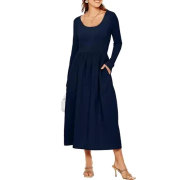 Elegant Glamaker Maternity Dress with Long Sleeves & Pockets for All Occasions