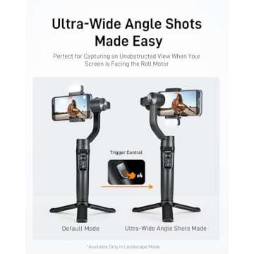 hohem iSteady Mobile+ Kit Gimbal Stabilizer for Smartphone, 3-Axis Phone Gimbal with Fill Light, Ultra-Wide-Angle Mode, 600° Inception, YouTube Vlog Stabilizer for Android and iPhone 15,14,13 PRO Max
