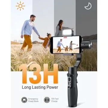 hohem iSteady Mobile+ Kit Gimbal Stabilizer for Smartphone, 3-Axis Phone Gimbal with Fill Light, Ultra-Wide-Angle Mode, 600° Inception, YouTube Vlog Stabilizer for Android and iPhone 15,14,13 PRO Max