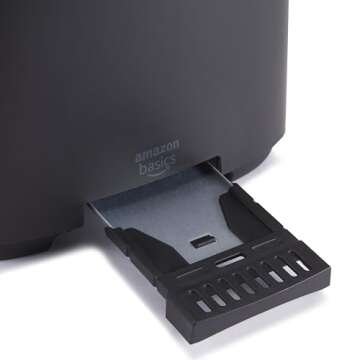 Amazon Basics 2 Slice Toaster - Extra Wide Slots & 7 Settings