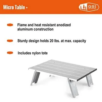 Portable GSI Outdoors Micro Table for Camping & Hiking
