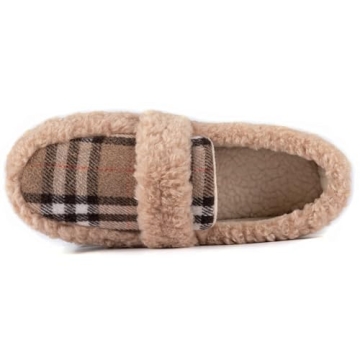Zizor Women's Fuzzy Loafer Slippers - Memory Foam Comfort