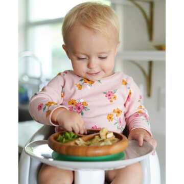 Avanchy Feeding Bamboo Suction Bowl & Plate Gift Set