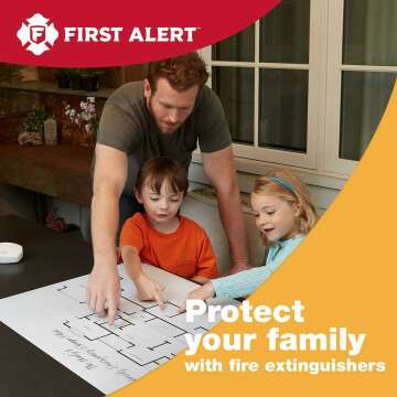 UL Rated HOME1 Rechargeable Fire Extinguisher Red