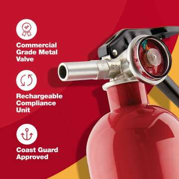 UL Rated HOME1 Rechargeable Fire Extinguisher Red
