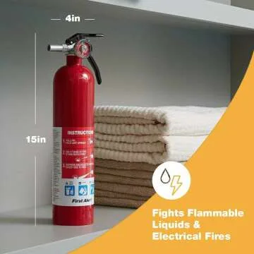 UL Rated HOME1 Rechargeable Fire Extinguisher Red