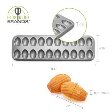 Fox Run Mini Madeleine Pan - Non-Stick 20-Cup Tray