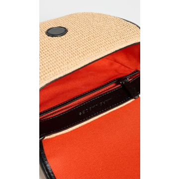 Marc Jacobs The Woven J Marc Small Saddle Bag, Natural