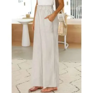 ANRABESS Women's Flowy Summer Palazzo Pants