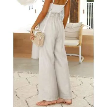 ANRABESS Women's Flowy Summer Palazzo Pants