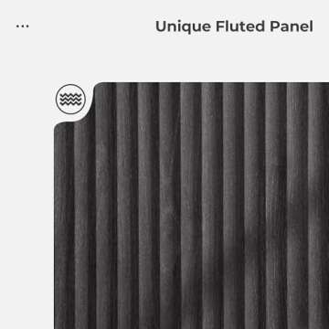 SICOTAS Buffet Cabinet with Storage Sideboard Accent Modern Credenza with Doors & Shelves Fluted 34.6" Tall Media Console Mid Century Coffee Bar Table for Living Room Kitchen Dining Room Hallway