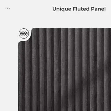 SICOTAS Buffet Cabinet with Storage Sideboard Accent Modern Credenza with Doors & Shelves Fluted 34.6" Tall Media Console Mid Century Coffee Bar Table for Living Room Kitchen Dining Room Hallway