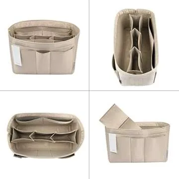 ZTUJO Handbag Organizer - Stylish Felt Purse Insert in 13 Colors