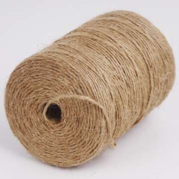 800 Ft Natural Jute Twine for Crafting & Gift Wrapping