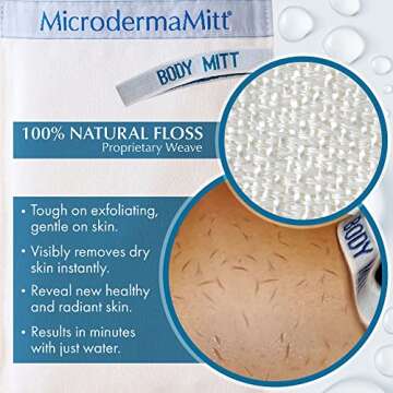 MicrodermaMitt Deep Exfoliating Mitt for Shower – Dead & Dry Skin Remover - Keratosis Pilaris – ...