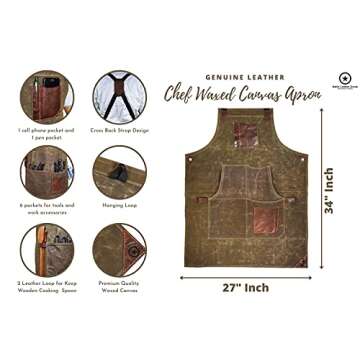 Durable Multi-Use Shop Apron with Tool Pockets