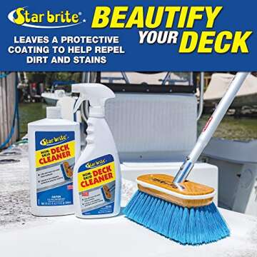 STAR BRITE Non-Skid Deck Cleaner & Protectant - Ultimate Boat Deck Wash - Protects Against Future Stains & UV - Ideal for Fiberglass, Vinyl, Plastic & Painted Surfaces -1 Gallon (085900)