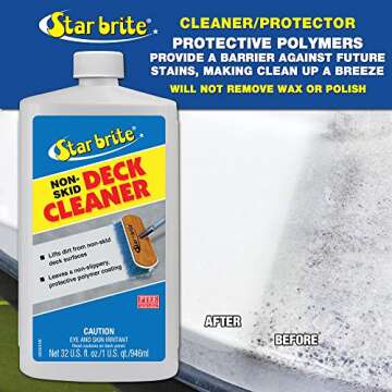 STAR BRITE Non-Skid Deck Cleaner & Protectant - Ultimate Boat Deck Wash - Protects Against Future Stains & UV - Ideal for Fiberglass, Vinyl, Plastic & Painted Surfaces -1 Gallon (085900)