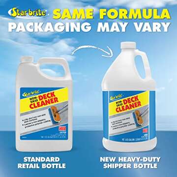 STAR BRITE Non-Skid Deck Cleaner & Protectant - Ultimate Boat Deck Wash - Protects Against Future Stains & UV - Ideal for Fiberglass, Vinyl, Plastic & Painted Surfaces -1 Gallon (085900)