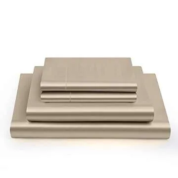 Luxury Vonty Satin Queen Size Bed Sheets in Taupe