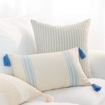Hofdeco Coastal Decorative Lumbar Pillow Cover Light Blue