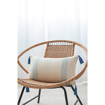 Hofdeco Coastal Decorative Lumbar Pillow Cover Light Blue