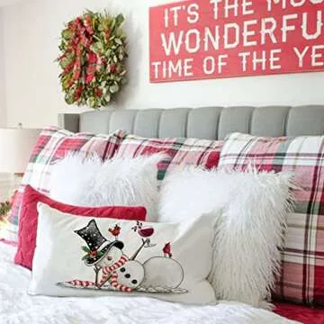JXZYGMD Snowman Christmas Pillow Cover for Festive Decor
