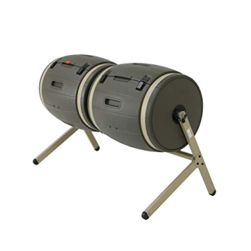 Lifetime 60309 Double Bin Rotating Composter for Efficient Composting
