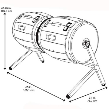 Lifetime 60309 Double Bin Rotating Composter for Efficient Composting