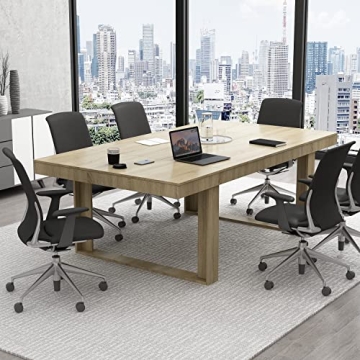 ECACAD 7FT Conference Table – Modern Office & Dining Table for 6-8