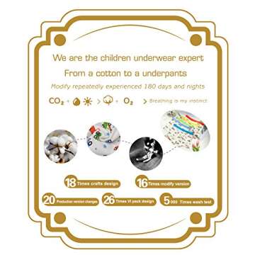 CC&La Dame Cotton Underwear Boys Toddler Boxer Briefs Underwear Mix Color 5 Pack Engineering Truck, ...