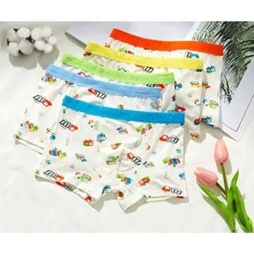 CC&La Dame Toddler Boxer Briefs Engineering Truck 5 Pack
