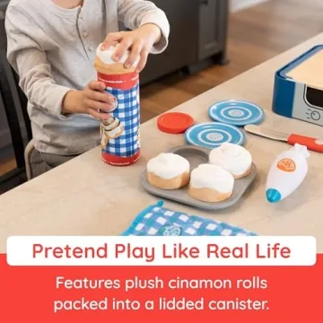 Pretend Play Cinnamon Roll Set for Kids Kitchen Fun Ages 3-7