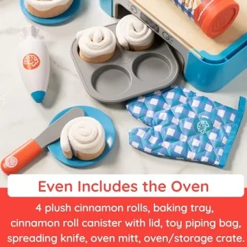 Pretend Play Cinnamon Roll Set for Kids Kitchen Fun Ages 3-7