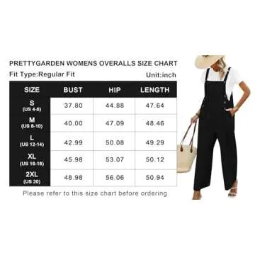 PRETTYGARDEN Overall Jumpsuit For Women 2025 Summer Casual Wide Leg Sleeveless Button Striped Jumpsuits Trendy Outfits