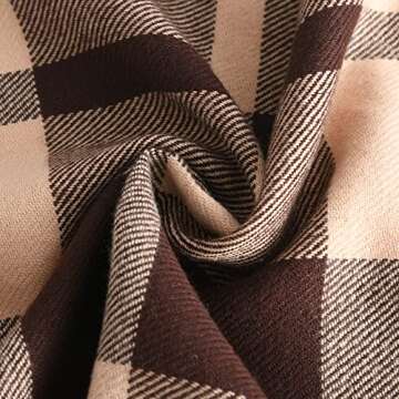 Vimate Brown Checkered Scarf for Men and Women - Stylish Accessory