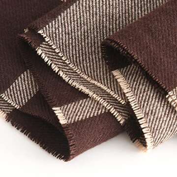 Vimate Brown Checkered Scarf for Men and Women - Stylish Accessory
