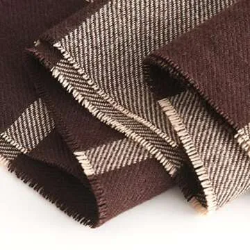 Vimate Brown Checkered Scarf for Men and Women - Stylish Accessory