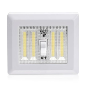 AlltroLite LED Closet Light Switch | 400 Lumen Wireless Battery Powered COB Night Light | Stick On M...
