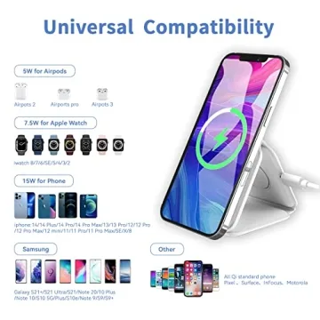 Compact KIKIMO Tesla 3 in 1 Wireless Charger for Apple Devices