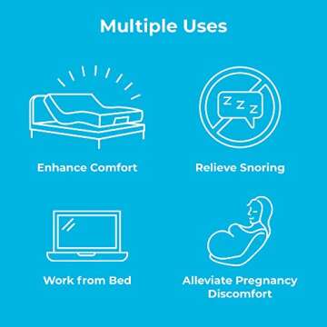 Linenspa Adjustable Bed Frame - Independent Head and Foot Incline - Powerful Quiet Motor - Easy Tool Free Assembly - Lounging - TV - Working - Reading - Ergonomic - Electric Bed Base - Twin XL Size